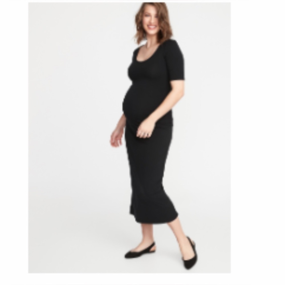 Old Navy Maternity Elbow-sleeve Jersey Maxi Dress